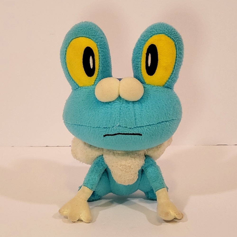 Pokémon Froakie 7" Plush Blue Water Starter Toy Collectible EUC No Tags